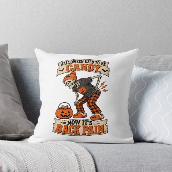 Aperçu de l'œuvre Halloween, c'était avant les bonbons, maintenant c'est le mal de dos créée et vendue par erkancept.