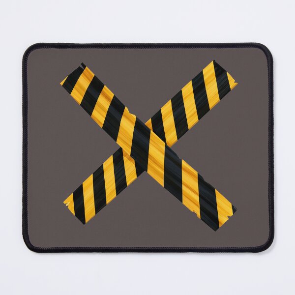 Item preview, Yellow and Black Caution Tape X Hazard Stripes Design designed and sold by peterdesigns.