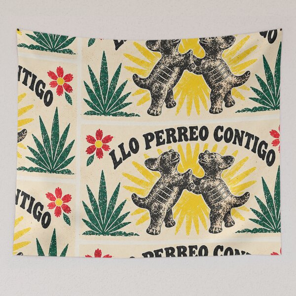Item preview, Colima Dogs Perreo Folk Art designed and sold by El Brown Mercado.