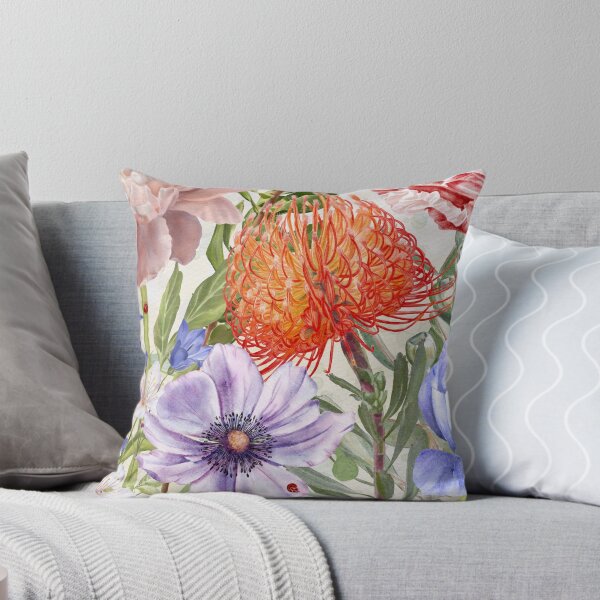 Item preview, Australian Waratah Garden Watercolour Flowers designed and sold by GabrielleStudio.