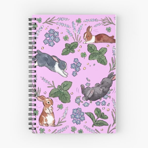 Item preview, Playful Little Bunnies with Lavender Flowers designed and sold by Merli7.