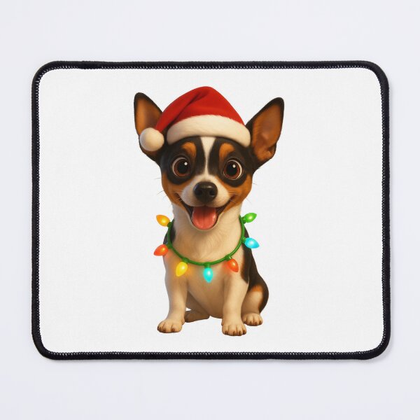 Item preview, Happy Toy Fox Terrier Dog Christmas designed and sold by Sillytoe.
