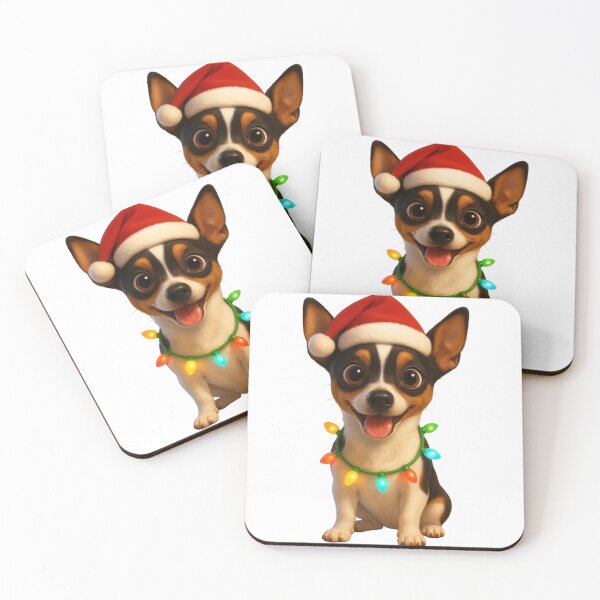 Item preview, Happy Toy Fox Terrier Dog Christmas designed and sold by Sillytoe.