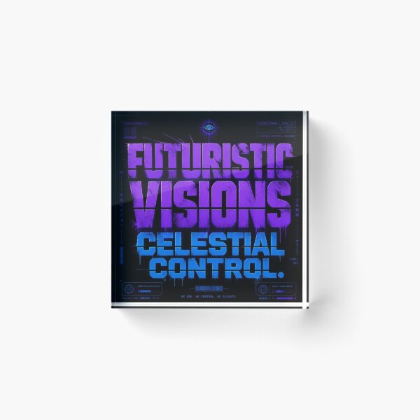 Item preview, Futuristic Visions Celestial Control Cyberpunk Poster designed and sold by Lespribos .