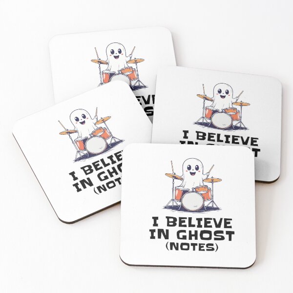 Item preview, A Ghost playing the drums - I believe in ghost (notes) designed and sold by I-dsgn.