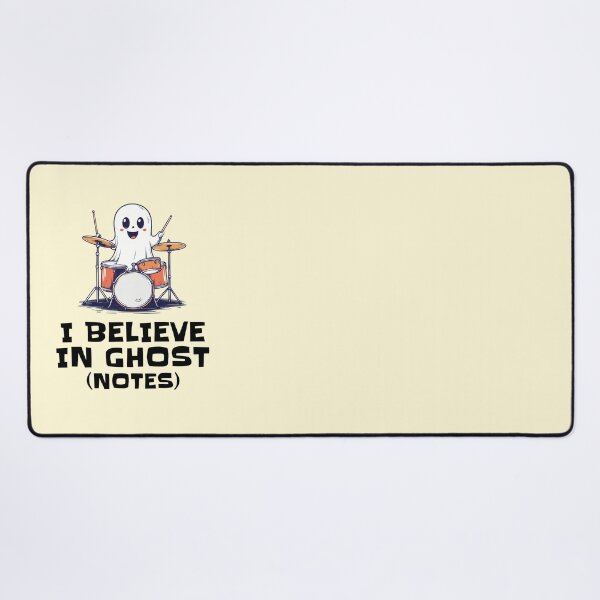 Item preview, A Ghost playing the drums - I believe in ghost (notes) designed and sold by I-dsgn.