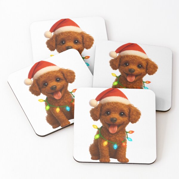 Item preview, Playful Toy Poodle Dog Christmas designed and sold by Sillytoe.