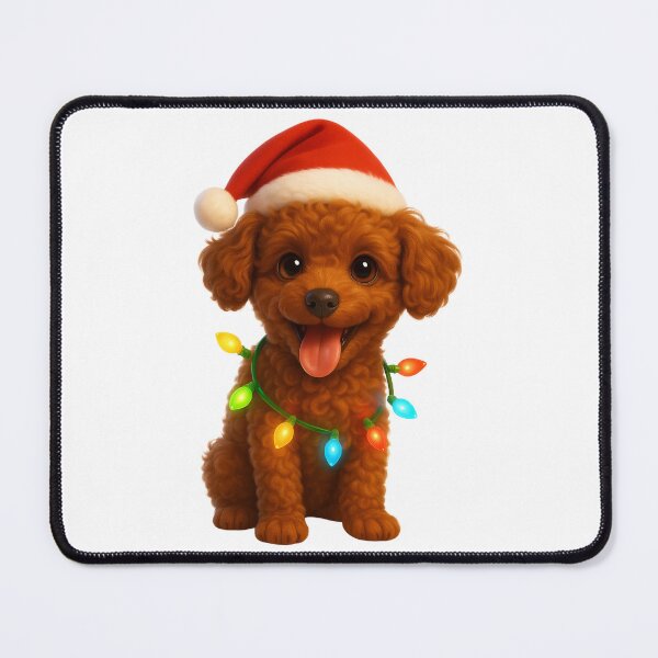 Item preview, Playful Toy Poodle Dog Christmas designed and sold by Sillytoe.