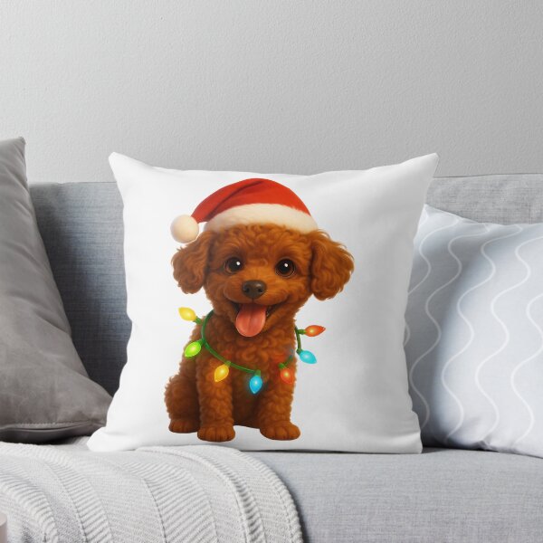 Item preview, Playful Toy Poodle Dog Christmas designed and sold by Sillytoe.