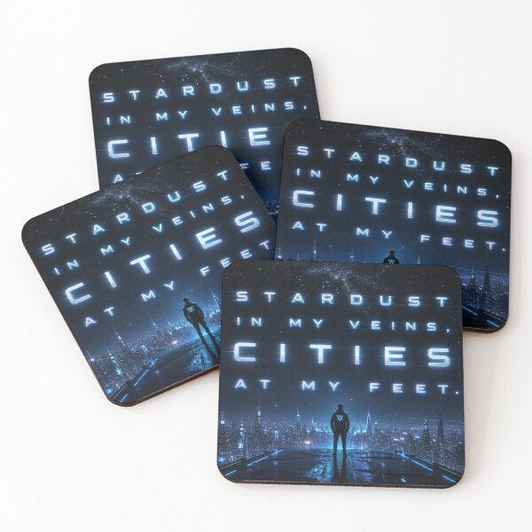 Item preview, Stardust In My Veins Cities At My Feet Cosmic Sci-Fi Design designed and sold by Lespribos .