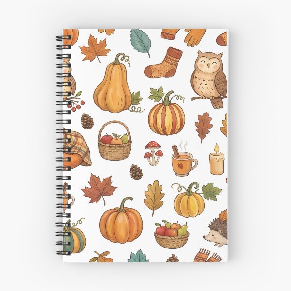 Item preview, Cozy Autumn Pattern Owl Fox Fall Leaves Woodland Design designed and sold by Marti’s Shop Corner.
