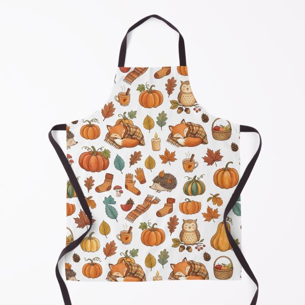 Item preview, Cozy Autumn Pattern Owl Fox Fall Leaves Woodland Design designed and sold by Marti’s Shop Corner.