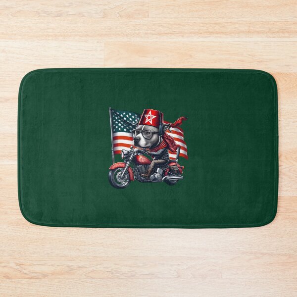 Item preview, STAFFY PUPPY, FUNNY DOG, MOTORCYCLE, PITBULL Active(1) designed and sold by DecorHomeGifts.