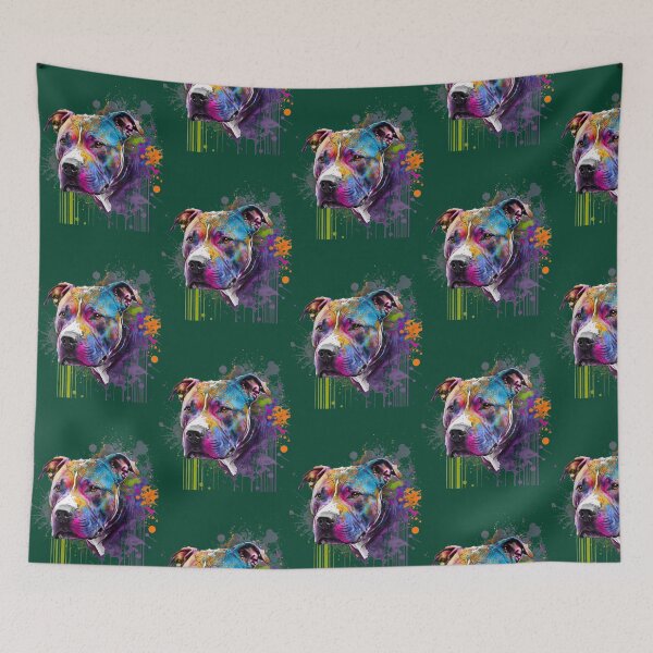 Item preview, American stafford shire colorful pop art design designed and sold by DecorHomeGifts.