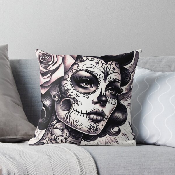Item preview, Sugar skull tattoo sytle designed and sold by BellaAbreu8.