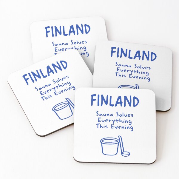 Item preview, Finland Sauna Solves Everything This Evening Funny Finnish Sauna Quote Gift designed and sold by MarkedArtPrints.