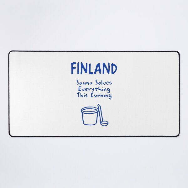 Item preview, Finland Sauna Solves Everything This Evening Funny Finnish Sauna Quote Gift designed and sold by MarkedArtPrints.