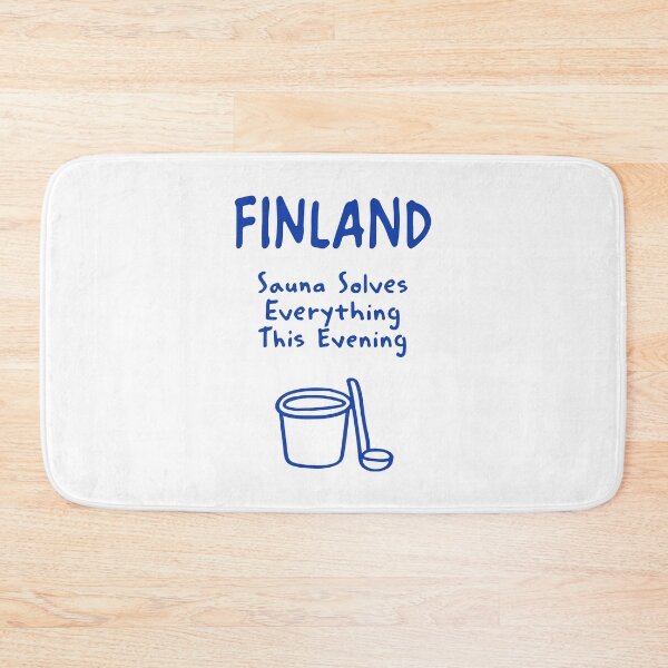 Item preview, Finland Sauna Solves Everything This Evening Funny Finnish Sauna Quote Gift designed and sold by MarkedArtPrints.