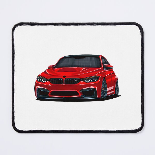 Item preview, Legendary Red Modified Sports Sedan Car Front Drawing Illustration designed and sold by MO7ABIB.