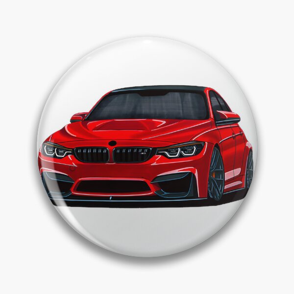 Item preview, Legendary Red Modified Sports Sedan Car Front Drawing Illustration designed and sold by MO7ABIB.