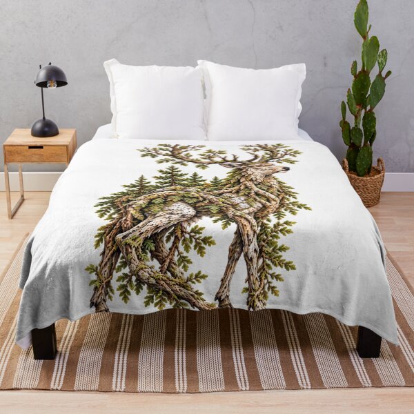 Artikelvorschau, The Woodland Crown | Antlered Deer Forest Art entworfen und verkauft von Norvian.