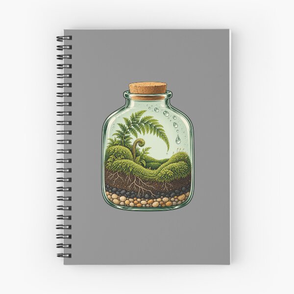 Item preview, Closed Moss Terrarium With Curling Ferns designed and sold by NeonMystic.