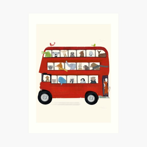 the big little red bus Art Print
