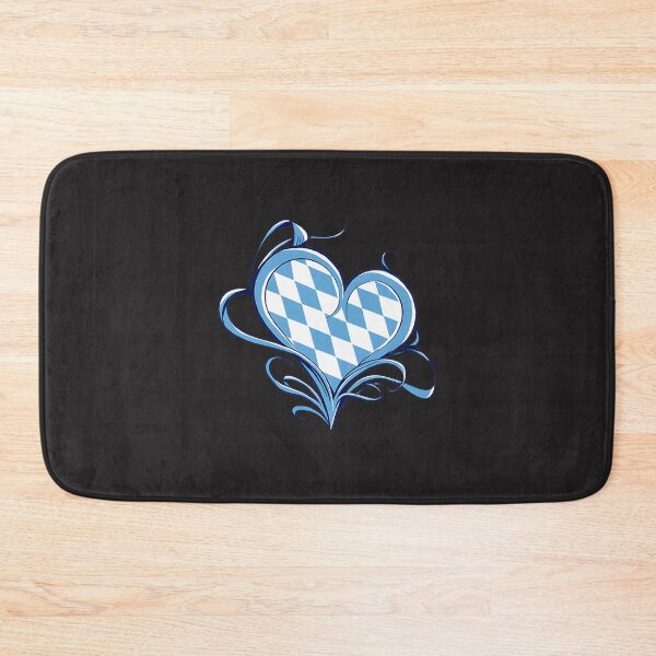 Item preview, Bavarian Flag Heart Design with Blue and White Diamond Pattern designed and sold by MO7ABIB.