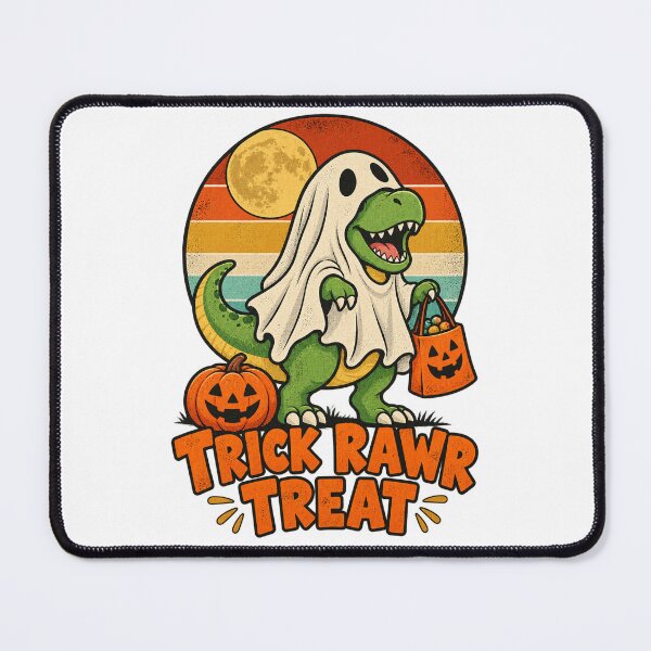 Item preview, Trick Rawr Treat – Ghost Dinosaur Halloween designed and sold by joesopcasey.