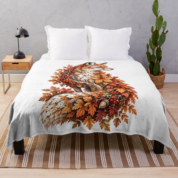 Item preview, The Autumn Wanderer | Fox Autumn Forest Art | Norvian designed and sold by Norvian.