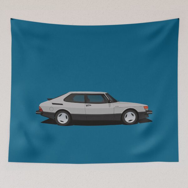 Aperçu de l'œuvre Saab 900 Turbo Aero - Gris créée et vendue par knappidesign.