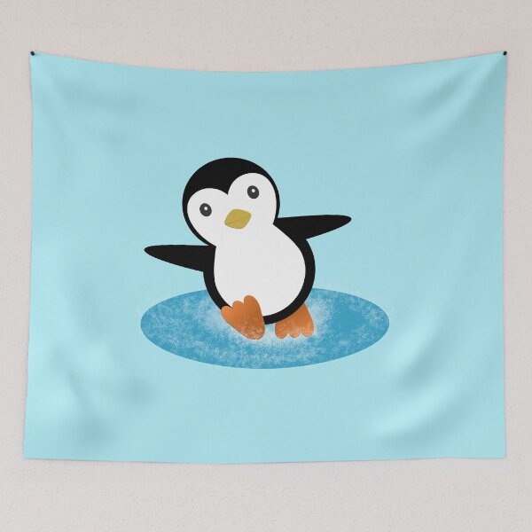 Item preview, Beautiful penguin skating in the snow designed and sold by expresiones8.