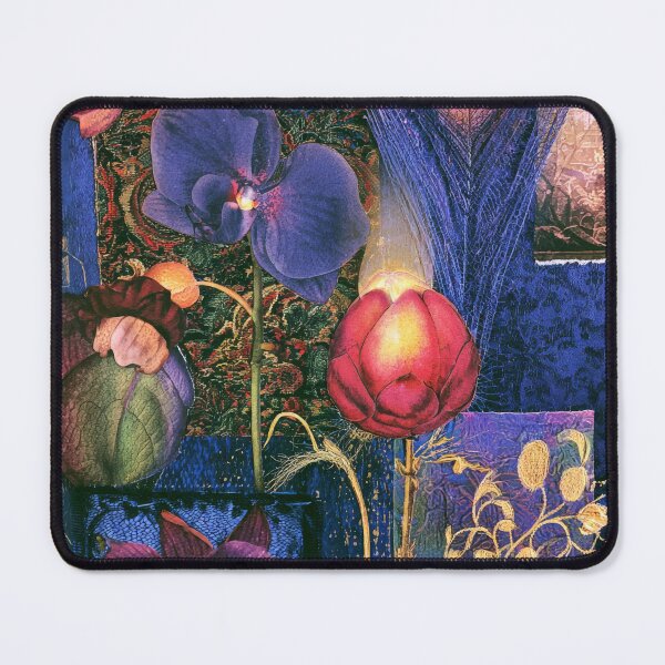 Artikelvorschau, Batik-Eklektizismus Indigo Abstraktes Lila Orchideenmuster entworfen und verkauft von scicilysimonee.