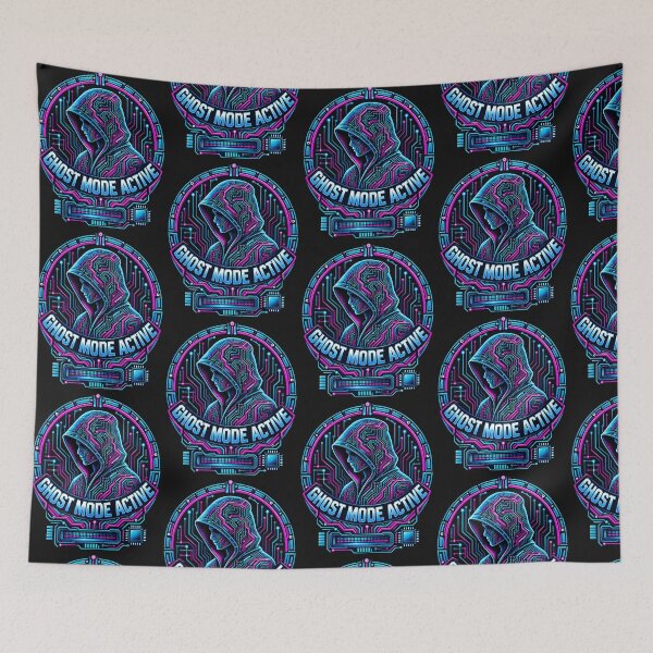 Item preview, Ghost Mode Active - Cyberpunk Hacker Neon Circuit Graphic Design designed and sold by Nubian Style.