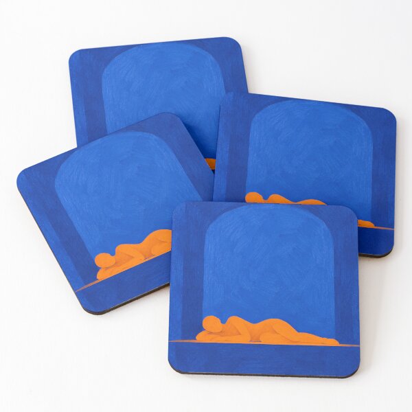 Item preview, 'Allowed to Rest' — Cobalt Blue Calm Figurative Art designed and sold by Moodzu.