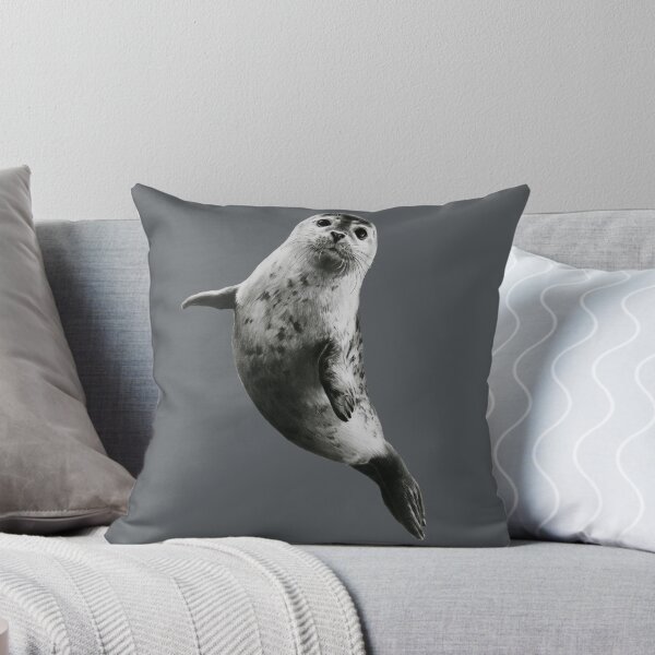 Item preview, Harbor Seal Pup Charcoal Drawing Realistic Marine Animal Art designed and sold by peterdesigns.