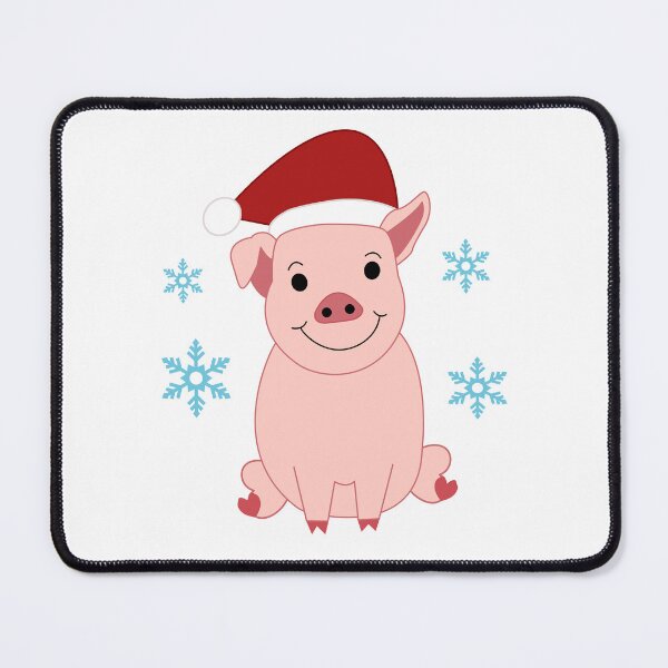 Item preview, Happy pig with Christmas hat designed and sold by expresiones8.