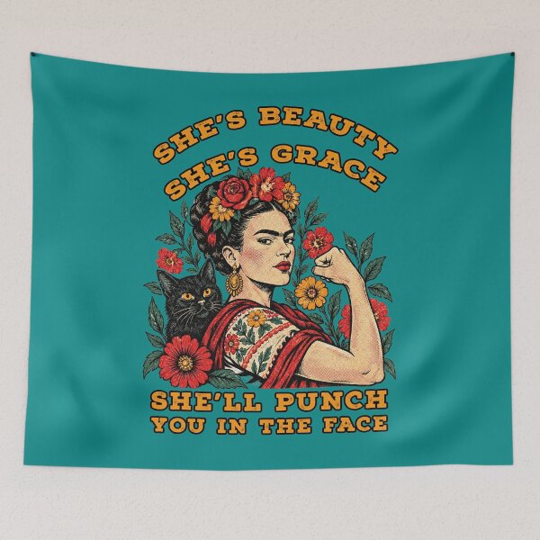 Aperçu de l'œuvre Frida Kahlo Girl power créée et vendue par TeeARTHY.