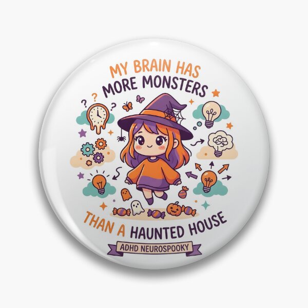 Item preview, ADHD Halloween My Brain Has More Monsters Than a Haunted House Neurospooky Quote designed and sold by Marti’s Shop Corner.