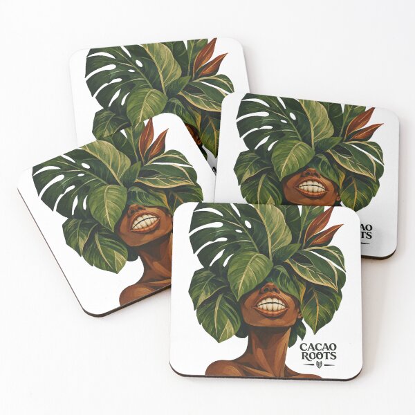 Item preview, Afro Botanical Monstera Portrait - Tropical Nature Wall Art designed and sold by CACAO ROOTS CO.