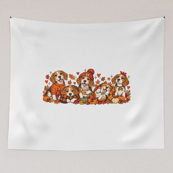 Item preview, Fall Beagle Shirt, Beagle Mom Gift, Thanksgiving Dog Lover Tshirt, Doodle Beagle Gift, Autumn Beagle Dog Tee designed and sold by greatmar1.