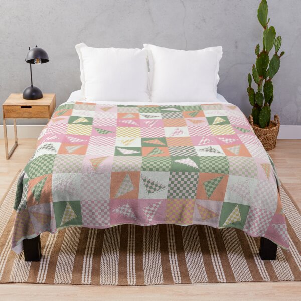 Item preview, Patchwork Quilt Happy Butterfly Triangles. designed and sold by SalsySafrano.
