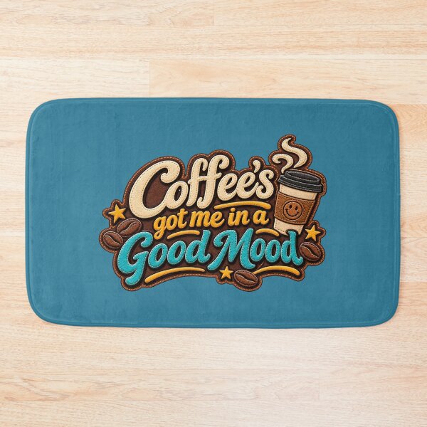 Item preview, Coffee's got me in a good mood (Leather Patch design)  designed and sold by TheFatherOfArt.
