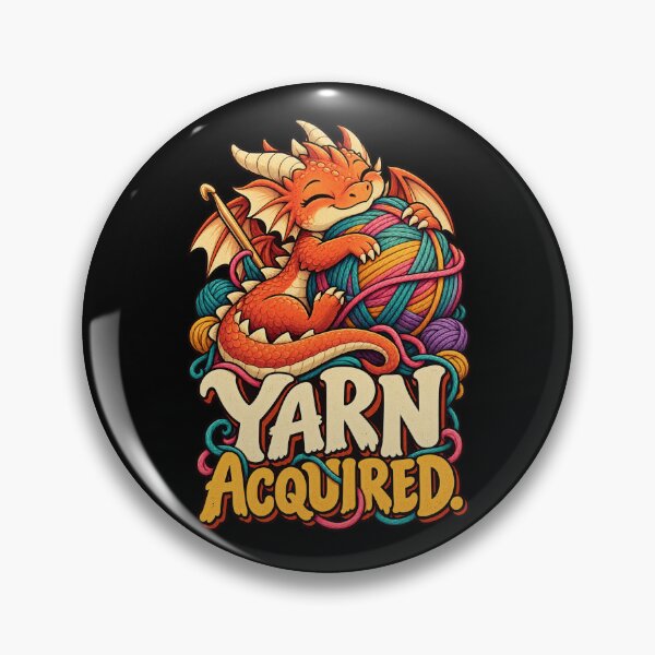 Artikelvorschau, Yarn Acquired Cute Dragon Crochet Knitting Humor entworfen und verkauft von MOTIFOLK.
