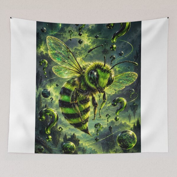 Item preview, A surreal and unsettling green bee designed and sold by Axokris.