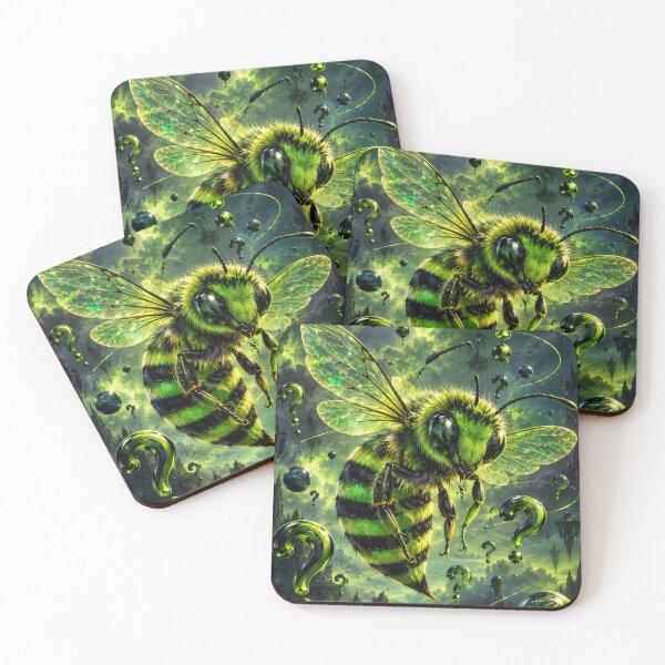 Item preview, A surreal and unsettling green bee designed and sold by Axokris.