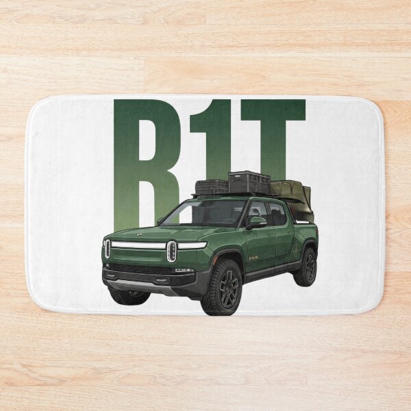Item preview, Rivian R1T Electric Overland Pickup Forest Green EV 4x4 Truck Art designed and sold by Motorline44.