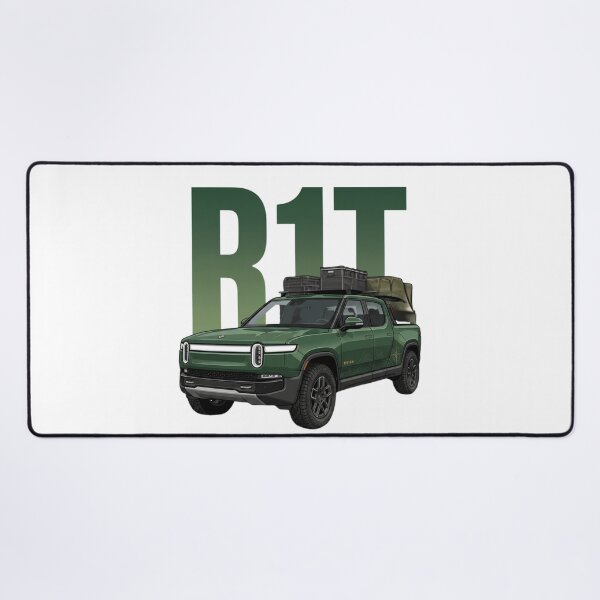 Item preview, Rivian R1T Electric Overland Pickup Forest Green EV 4x4 Truck Art designed and sold by Motorline44.