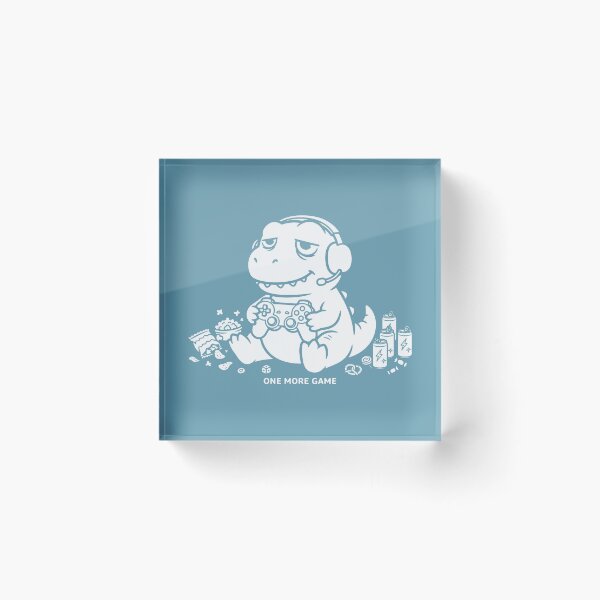 Item preview, Funny Gamer T-Rex Exhausted - One More Game designed and sold by CaptainSeal.