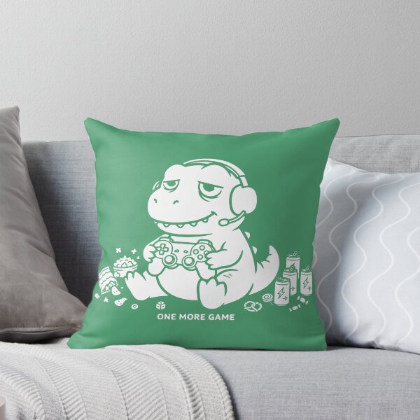 Item preview, Funny Gamer T-Rex Exhausted - One More Game designed and sold by CaptainSeal.